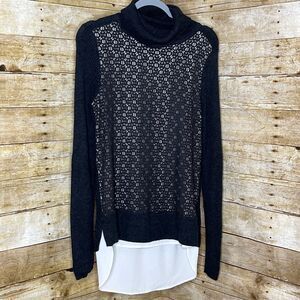 SIMPLY VERA FAUX LAYERED BUSINESS CASUAL CONTEMPORARY  KNIT SWEATER SZ. MEDIUM